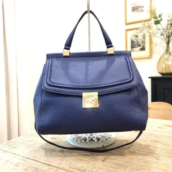kate spade Handbags - Kate Spade Tallulah Everett Way Leather Shoulder Handbag, Indigo Blue Womens OS